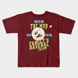 FUNNY BASEBALL MOM Kids T-Shirt